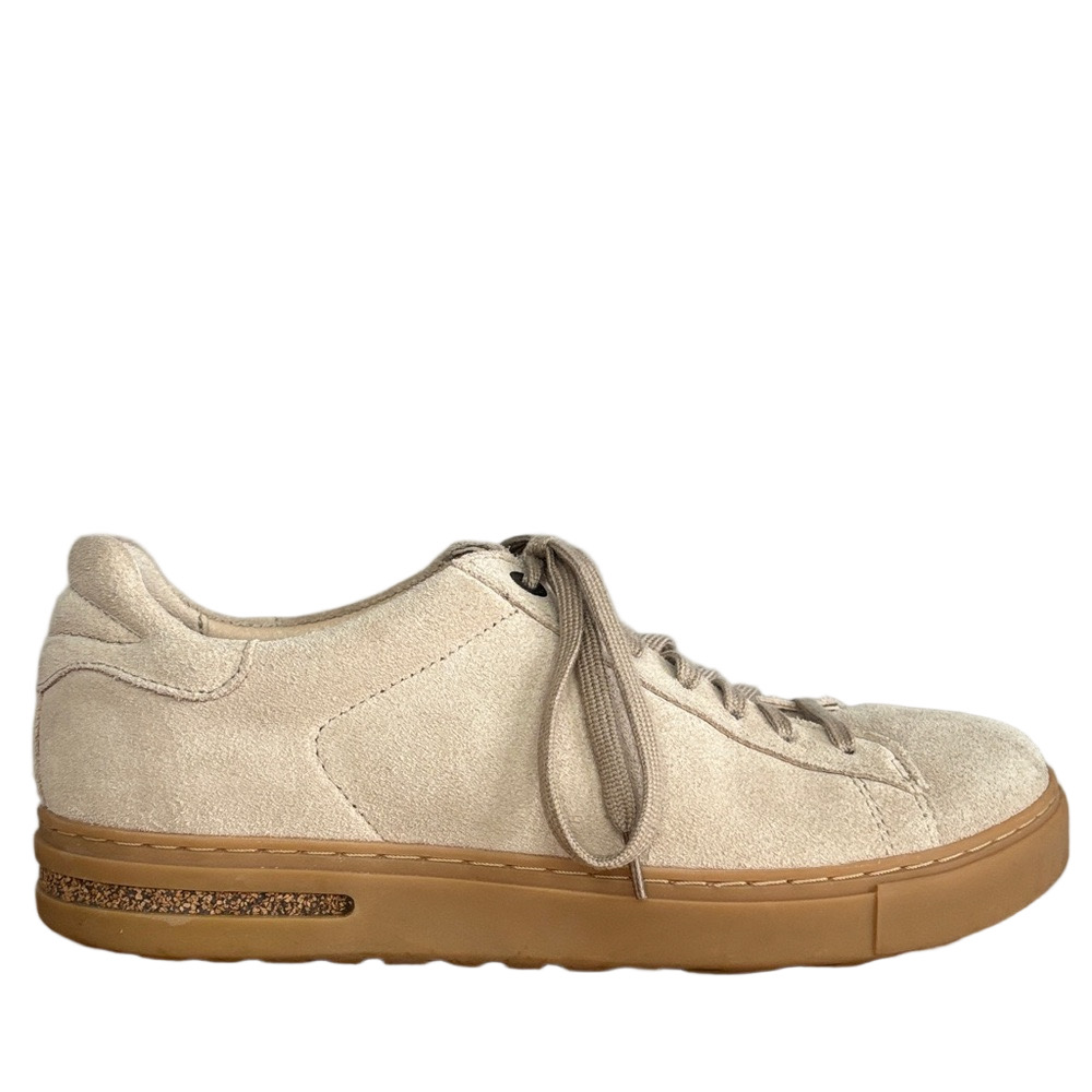 Birkenstock Beige Suede Sneakers with Gum Sole